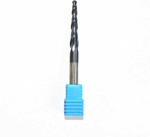 HRC55 Solid Carbide D6*R1.5 * 30.5 * 75L TiALN Coated Taper Ball Nose End Mill,Cone milling Cutter,Spherical Woodworking Router bit(1PCS) in Saudi Arabia