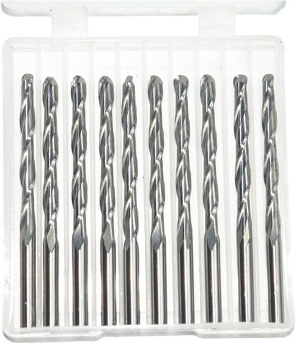 3.175mm*28mm-10pcs, 2 Flutes Ball Head End Mill,CNC Wood milling Cutter,Solid Carbide Woodworking Relief Bit in Saudi Arabia