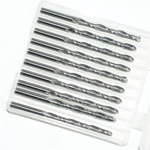 3.175mm*28mm-10pcs, 2 Flutes Ball Head End Mill,CNC Wood milling Cutter,Solid Carbide Woodworking Relief Bit in Saudi Arabia