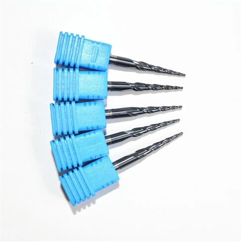 -10PCS,R0.5*D4*20.5 * 50L,HRC55 Tungsten Solid Carbide TiALN Coated Taper Ball Nose End Mills,Taper and Cone Bit,Wood in Saudi Arabia