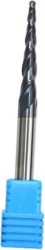 HRC55 Solid Carbide D6*R1*30.5 * 75L TiALN Coated Taper Ball Nose End Mill,Cone milling Cutter,Spherical Woodworking Router bit(1PCS) in Saudi Arabia