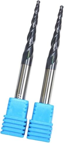 HRC55 Solid Carbide D6*R1*30.5 * 75L TiALN Coated Taper Ball Nose End Mill,Cone milling Cutter,Spherical Woodworking Router bit(1PCS) in Saudi Arabia