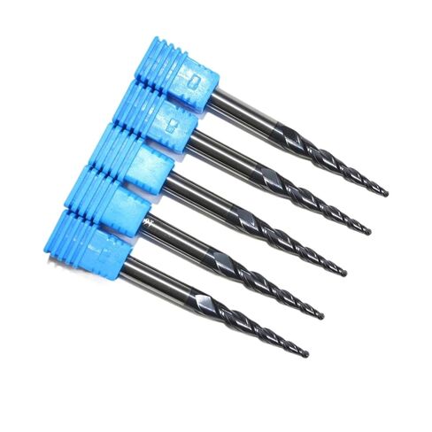 5pcs ، R1.0*D6*30.5*75L ، HRC55 TUNGSTEN CARBIDE TIALN مطحنة أنف الكرة المغلفة ، قطع التفتيت والخرق ، الخشب in Kuwait