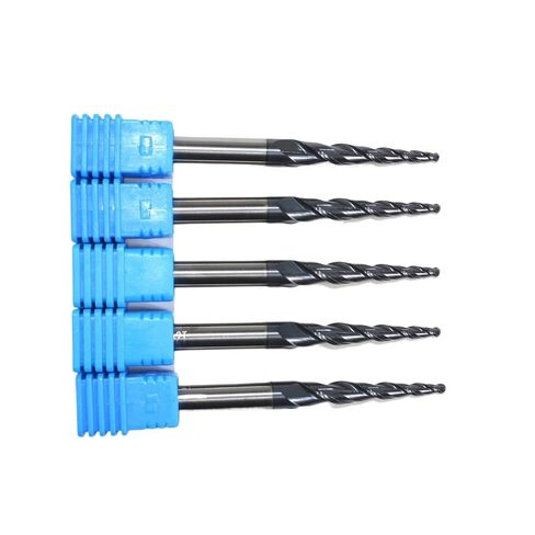 5pcs ، R1.0*D6*30.5*75L ، HRC55 TUNGSTEN CARBIDE TIALN مطحنة أنف الكرة المغلفة ، قطع التفتيت والخرق ، الخشب in Kuwait