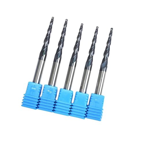 5pcs ، R1.0*D6*30.5*75L ، HRC55 TUNGSTEN CARBIDE TIALN مطحنة أنف الكرة المغلفة ، قطع التفتيت والخرق ، الخشب in Kuwait