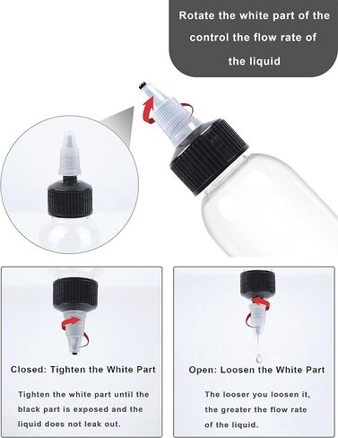 20 Pcs 8oz Plastic Squeeze Bottles with Twist Top Cap, 250ml Clear Dispensing Bottles, Empty Squirt Bottle for Liquids, Sauces, Arts, Crafts, Travel in Kuwait
