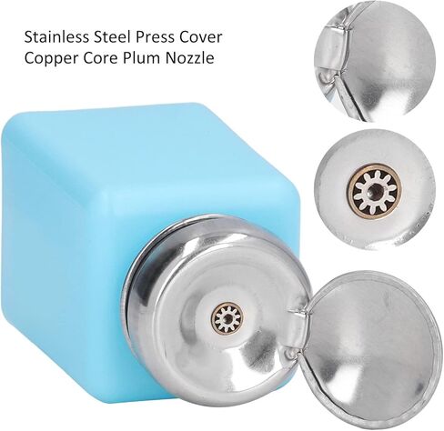 200ml Press Type Solvent Dispenser, ESD Anti Static Bottle with Stainless Steel Lid Liquid Pumping Empty for Alcohol Makeup Remover (Blue) in Saudi Arabia