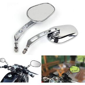 Side Mirrors Compatible with harley Road King Sportster Street Electra Glide Dyna Softail Road Glide Motorcycle Rearview 1982-2022(Chrome)
