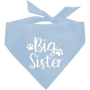 Big Sister Dog Bandana, Dog Pregnancy Announcement, Dog Scarf, Big Sister Announcement, Light Blue Dog Bandana, Dog Bandana for Small Medium Large Dogs, Gift for Dog Lover (A14)