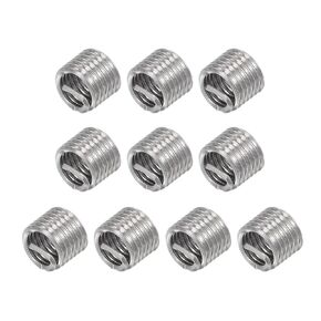 uxcell Wire Thread Inserts 10-32 UNF 1.5D 304 Stainless Steel Helical Type Coiled Wire Screw Repair Threaded Sleeve Steel Sheath 5pcs