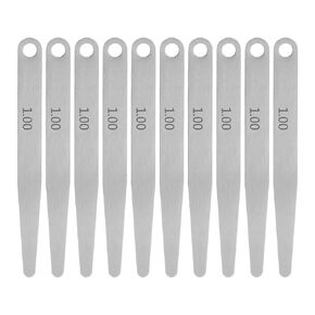 10pcs Feeler Gauge 1.0mm Thickness Gauge 65MN Steel Metric Gap Measuring Tool, Single Blade