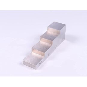 UT Aluminum Test Block& Calibration Thickness Block 4 Step 0.25"0.5"0.75"1" Inch with ABS Carrying case Ultrasonic Calibration Block Step Wedge with Certificate