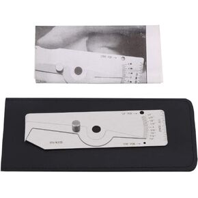 Single Pipe Pit Welding Gauge, Stainless Steel Metal Gage Precision Inspection Metric Metal Sheet Thickness Gauge Measuring Tool
