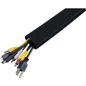 Klein Tools 450-330 Cable Management Sleeve, Cord Management for Home, Office or Job, 1-3/4-Inch Max Diameter, 3-Foot Length, Black, 2-Pack