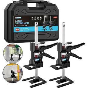 Labor Saving Arm Jack(2 Pcs),Multi-Function Height Adjustment Lifting Device with Storage Case,Suitable for Door Panel Lifting,Wall Tile Locator,Cabinet Jack and Board Lifter etc.