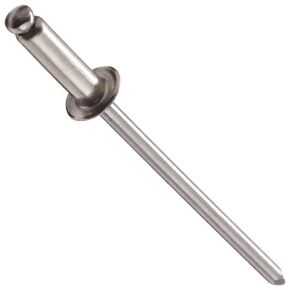Small Parts Stainless Steel Blind Rivet, Meets IFI Grade 50, 0.251"-0.375" Grip Range, 3/16" OD, 0.575" Length, #11 Drill Size (Pack of 100)