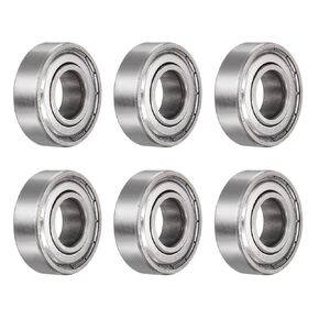 uxcell 100pcs 608ZZ Deep Groove Ball Bearings 8mm Bore 22mm OD 7mm Thick Carbon Steel Double Shielded ABEC1 Z1 Bearing for Motors