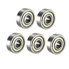 uxcell 5pcs Deep Groove Ball Bearing 6902Z Single Shield, 15mm x 28mm x 7mm Chrome Steel Bearings