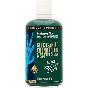 NaturesPlus Ultra Rx-Joint Liquid, Honey Lemon - 30 fl oz - Supports Healthy Joint Function - with Glucosamine, Chondroitin & MSM - Gluten Free - 30 Servings
