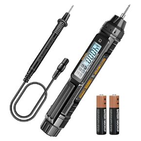 Pen Type Digital Multimeter AC/DC Voltage Tester 6000 Counts Intelligent Professional Current Meter Non-Contact Voltmeter Sensor Pen Test with Resistance Continuity Capacitance Diode Live Wire