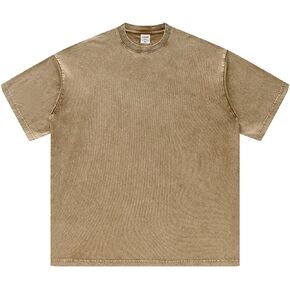 Mens T Shirts Oversized Short Sleeve Crewneck Casual Summer Tops Loose Fit Plain Vintage Basic Tee