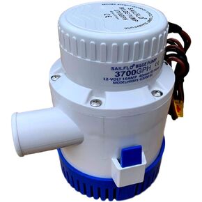 SAILFLO High-Performance 3700 GPH 12V Bilge Pump with 1-1/2" Hose Outlet - Reliable Marine Grade Pump for Boats