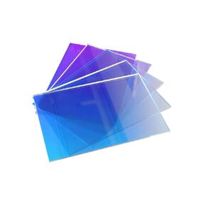 5 Pack Iridescent Acrylic Sheets Translucent Plexiglass Sheet Radiant Colored Plastic Panel for Laser Cutting DIY, Art, Crafts, Display, Signs, Painting, Projects,8x12" (2.8mm)