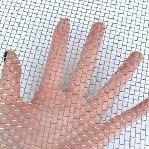 2 Pack 304 Stainless Steel Woven Wire 5 Mesh, 11.75"x23.5"(30cmx60cm) Cabinets Wire Mesh Garden Guard Screen Metal Security Mesh Window Screen Mesh