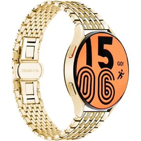 Compatible for Samsung Galaxy Watch 6/5/4 Band 40/44mm, Galaxy Watch 6 Classic 43/47mm Galaxy Watch 5 45mm, Watch 5 Pro 45mm, Galaxy Watch 4 42/46mm, 20mm Stainless Steel Band Bracelet Strap