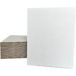 50 Packs 8x10 Inch Corrugated Cardboard Sheets, Premium Brown Kraft Corrugated Pads Cardboard Inserts Bulk Flat for T-Shirts, Shipping, Mailing, DIY Décor and Crafts