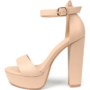 MERUMOTE Women's Fashion Platform Sandals Block Heels Wedding Summer Dress Shoes