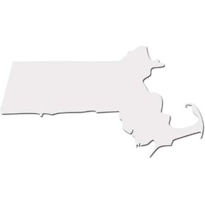 Massachusetts Bay State Boston Pride Decal Sticker - White 5" Vinyl Decal for Cars,Laptops