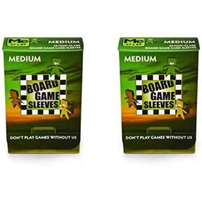 Arcane Tinmen Medium Non-Glare Board Game Card Sleeves – 57mm x 89mm – Bundle of 2 – 100 Sleeves Total