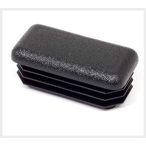 (Pack of 4) ¾" x 1 ½" Rectangular (14-20 Ga) Tubing Black Plastic Finishing Plug End Cap Hole Insert (for ID: Length 1.34"-1.43", Width 059."-0.68") | by SBD