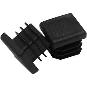 19mm x 19mm Tubing End Caps, 3/4 Inch Tubing Post End Cap, Black Plastic Square Plugs, Chair Glide Floor Protector (19mm x 19mm, 16 Pack)