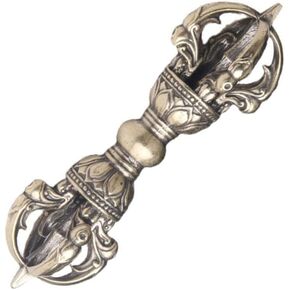 Tibetan Vajra Dorge Antique Brass Dorje Vajra Pestle Four Strands Demon Pestle Buddhism Religious Supplies Tibetan Buddhist Decoration