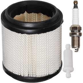 HIFROM 7080369 Air Filter Cleaner with Small Inline Fuel Filter 2530009 Spark Plug Replacement for ATV Polaris 300 350L Polaris 300 350L Big Boss 300 Xplorer 300 Xpress
