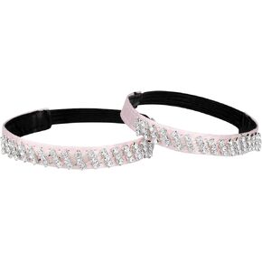 Allegra K Women's Rhinestone Detachable Elastic Band Ankle Shoe Straps for Heels