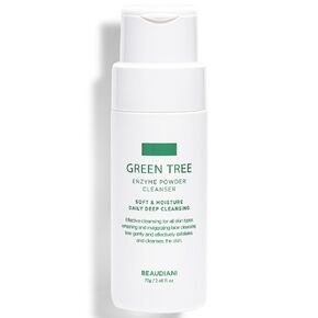 Green Tree Enzyme Powder Cleanser, Soft Expoliating Facial Cleanser, Powder Cleanser Face Wash, Hyaluronic Acid Facial Cleanser for Dry Skin, Korean face wash, make up remover