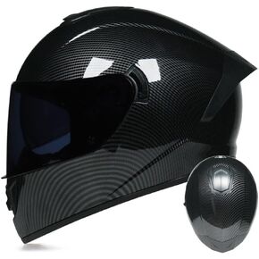 Full Face Motorcycle Helmet DOT Approved Motorbike Moped Street Bike Racing Crash Helmet, Men and Women
