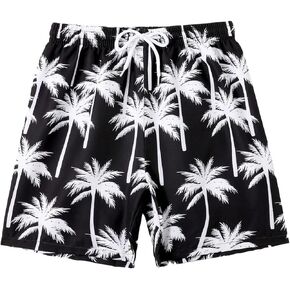 SOLY HUX Boy's Drawstring Swim Shorts Elastic Waist Swim Trunks Casual Summer Beach Shorts