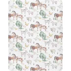 Western Cowboy American Crib Sheets Soft Breathable Fitted Baby Playard Sheets Mattress Cover for Girl Boys, 39" x 27" x 5"