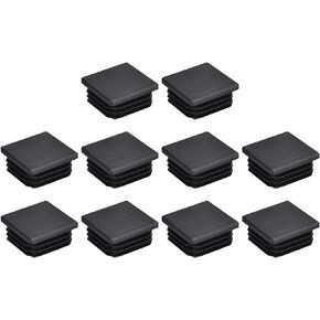uxcell 30Pcs 38mmx38mm(1.5inch) Plastic Tubing Plug Square Post End Caps for Handrail Stair Newel Guardrail Tube Black