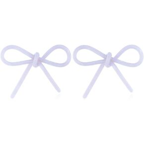 Bow Earrings Acrylic Bow Stud Earrings for Women Girls