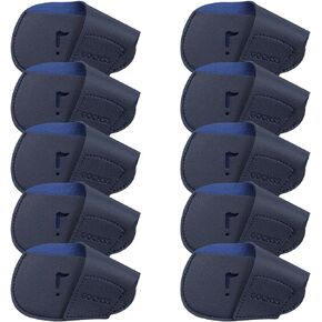 I Golf Iron Headcovers 10pcs PU Fit Both Right-Handed Clubs Golf Club Protector for Titleist Callaway Ping Taylormade Fit More Brands Golf Iron.（Dark Blue）