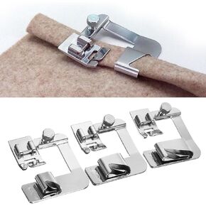 YEQIN 3 Sizes Wide Rolled Hem Pressure Foot Sewing Machine Presser Foot Hemmer Foot Set 1/2 Inch, 3/4 Inch, 1 Inch Compatible with for Brother Singer and Other Low Shank Sewing Machine
