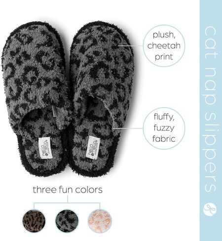 Hello Mello Cat Nap Slippers for Women Stylish Comfy Eco-Friendly Indoor Outdoor Plush Slippers in Saudi Arabia