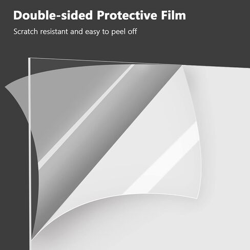 Tatub 2 Pack 1/8" Thick 16"x20" Clear Plexiglass Sheet, 3mm Acrylic Sheets for DIY Craft Projects, Cut to Size Acrylic Glass Sheets Signs, Plexi Glass Panel Acrylic Board for Laser Cutting in Kuwait