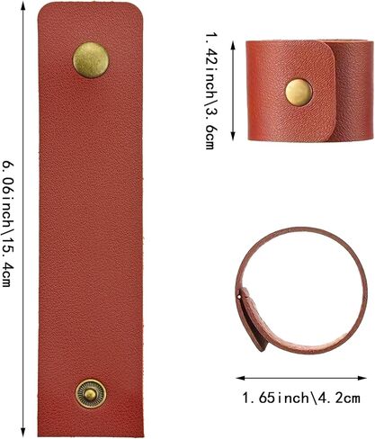 12 Pack Leather Napkin Rings Handmade PU Faux Leather Napkin Ring, Vintage Buckle Napkin Holder for Table Decor, Holiday Napkin Rings for Party Wedding Dinner Table Decor in Saudi Arabia