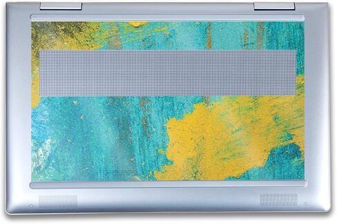 Glossy Glitter Laptop Skin Compatible with HP Envy x360 14" (2023) - Acrylic Blue - Premium 3M Vinyl Protective Wrap Decal Cover - Easy to Apply | Crafted in The USA by MightySkins in Kuwait